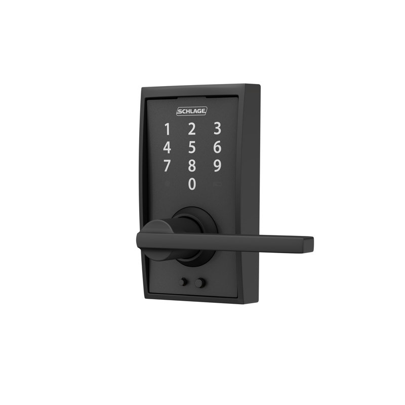 Schlage Touch Keyless Touchscreen Lever with Century Trim and Latitude